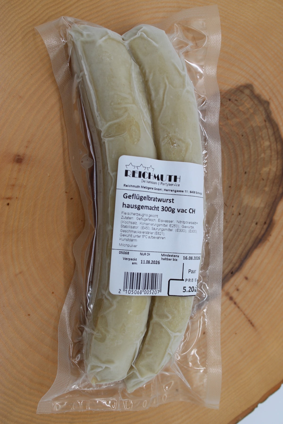 Geflügel Bratwurst 1 Paar (300g)