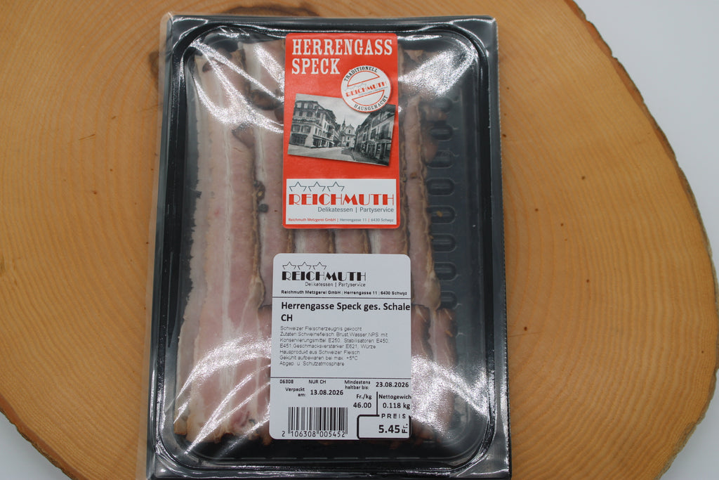 Herrengasse Speck geschnitten in Schale (ca.100g)
