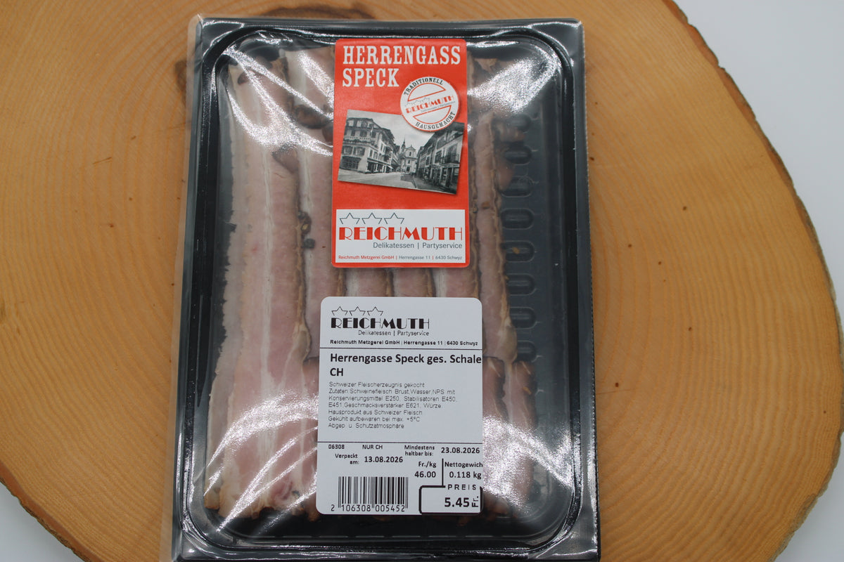 Herrengasse Speck geschnitten in Schale (ca.100g)