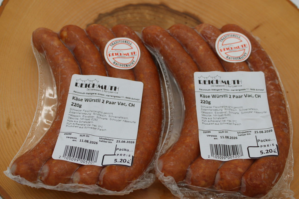 Käse Würstli 2 Paar vac. (220g)