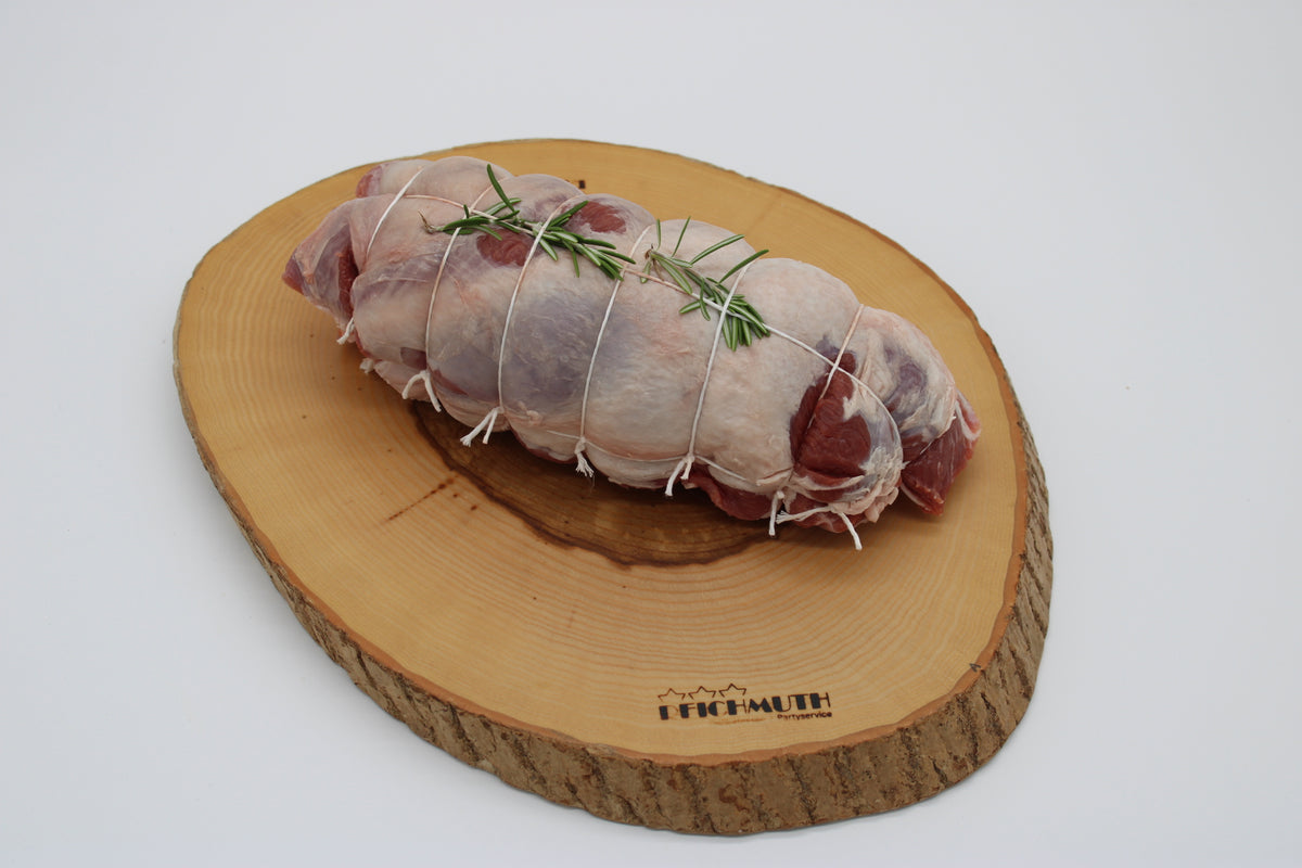 Lamm Gigot Braten gebunden