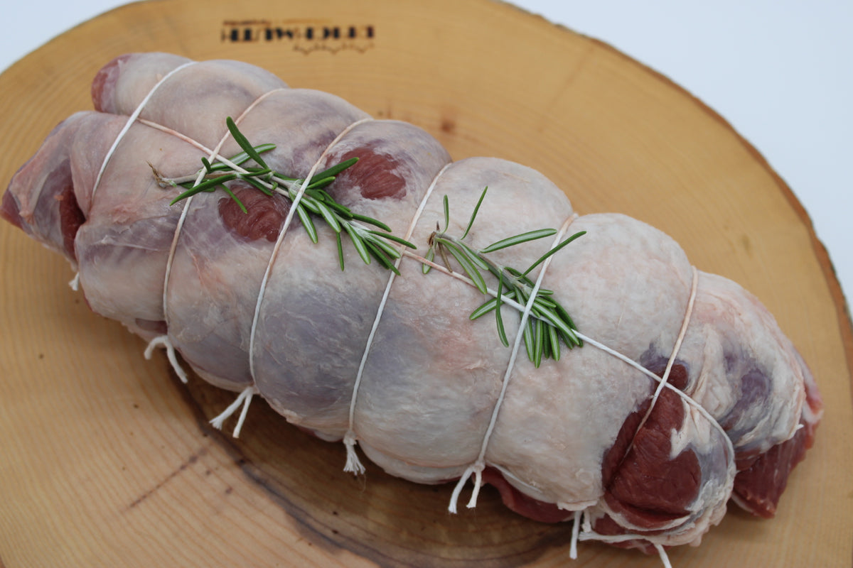Lamm Gigot Braten gebunden