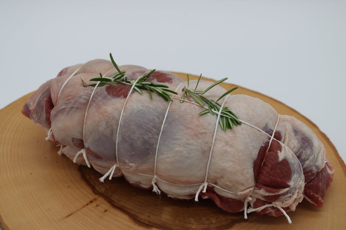 Lamm Gigot Braten gebunden