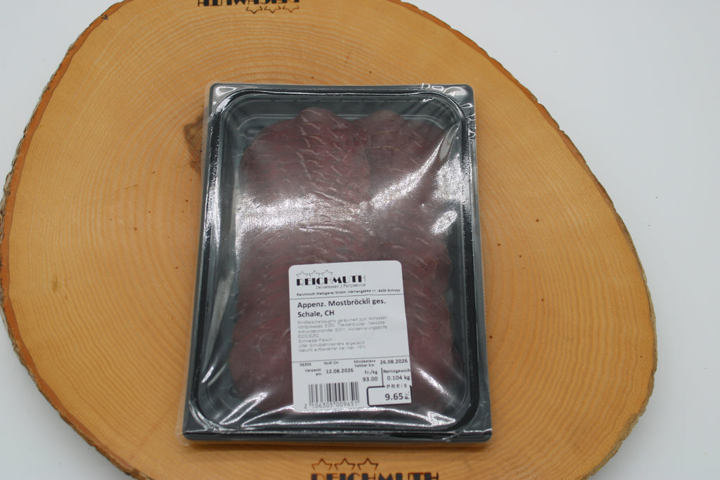 Appenzeller Mostbröckli geschnitten in Schale (ca. 100g)